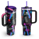 Bold Retro Black 1.18L Insulated Tumbler - Image 4