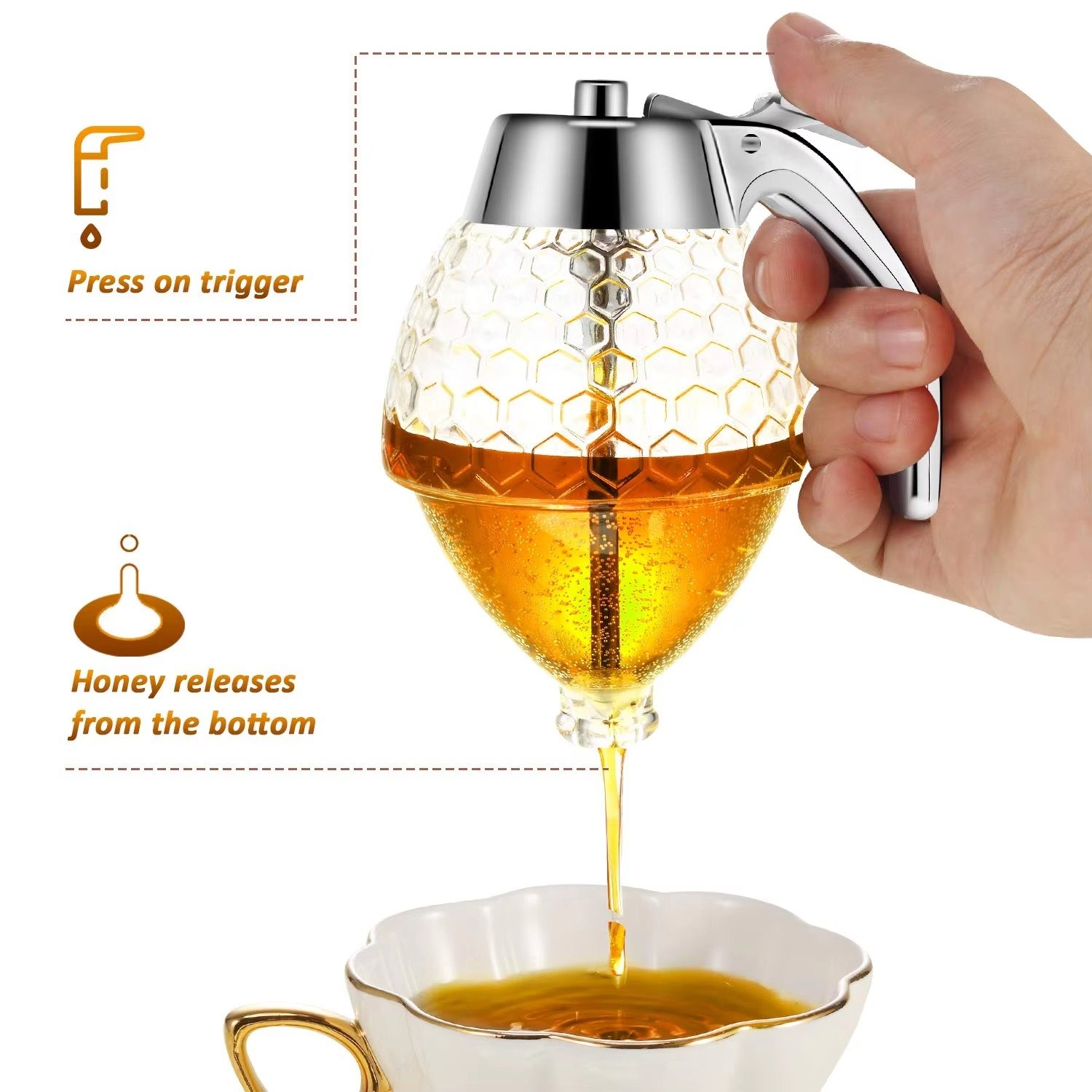 Honey Dispenser & Syrup Pot Honey Dispenser & Syrup Pot