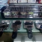 Electric Barbecue Grill with 4 Mini Pans