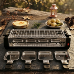Electric Barbecue Grill with 4 Mini Pans
