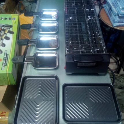 Electric Barbecue Grill with 4 Mini Pans